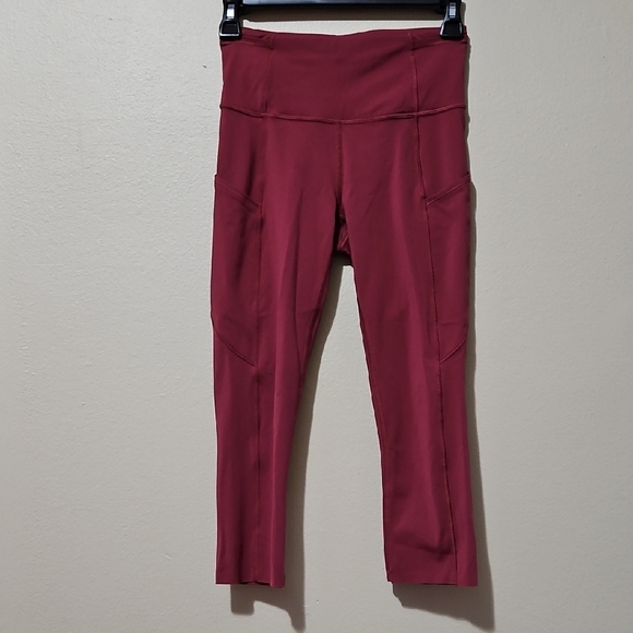lululemon athletica Pants - Lululemon Fast and Free Crop II 19" *Non-Reflective Leggings | Size 4 | Chianti